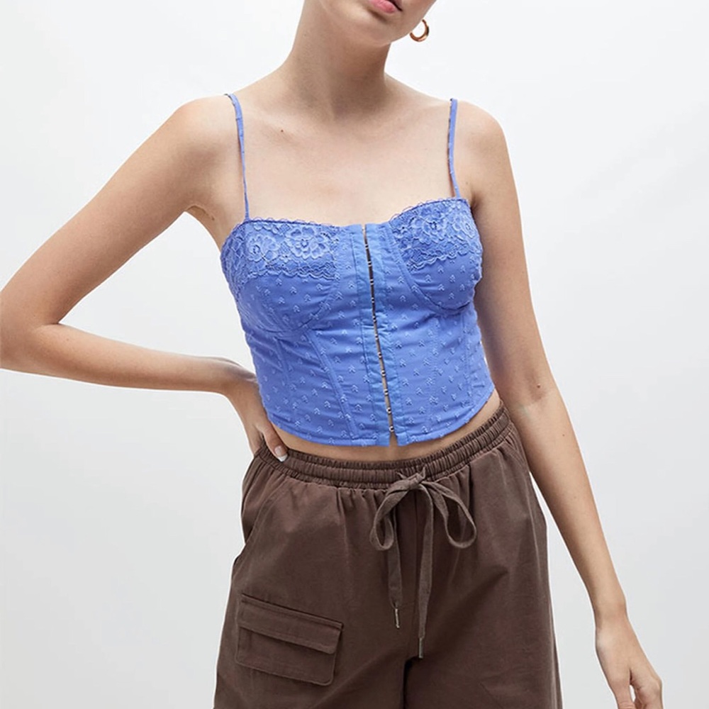 LA Hearts Lace Corset Top